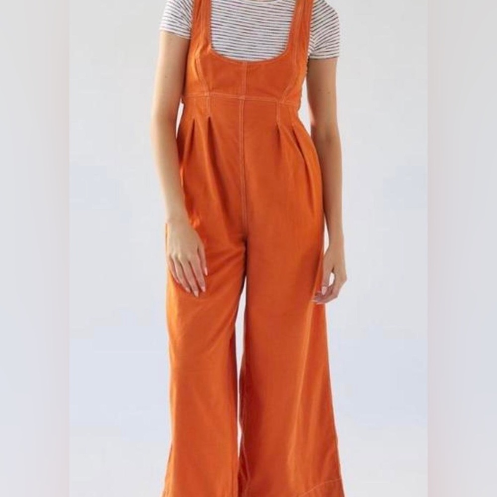 Urban Outfitters Corduroy Wide-Leg Overall Urban Sleeveless Jumpsuit XS